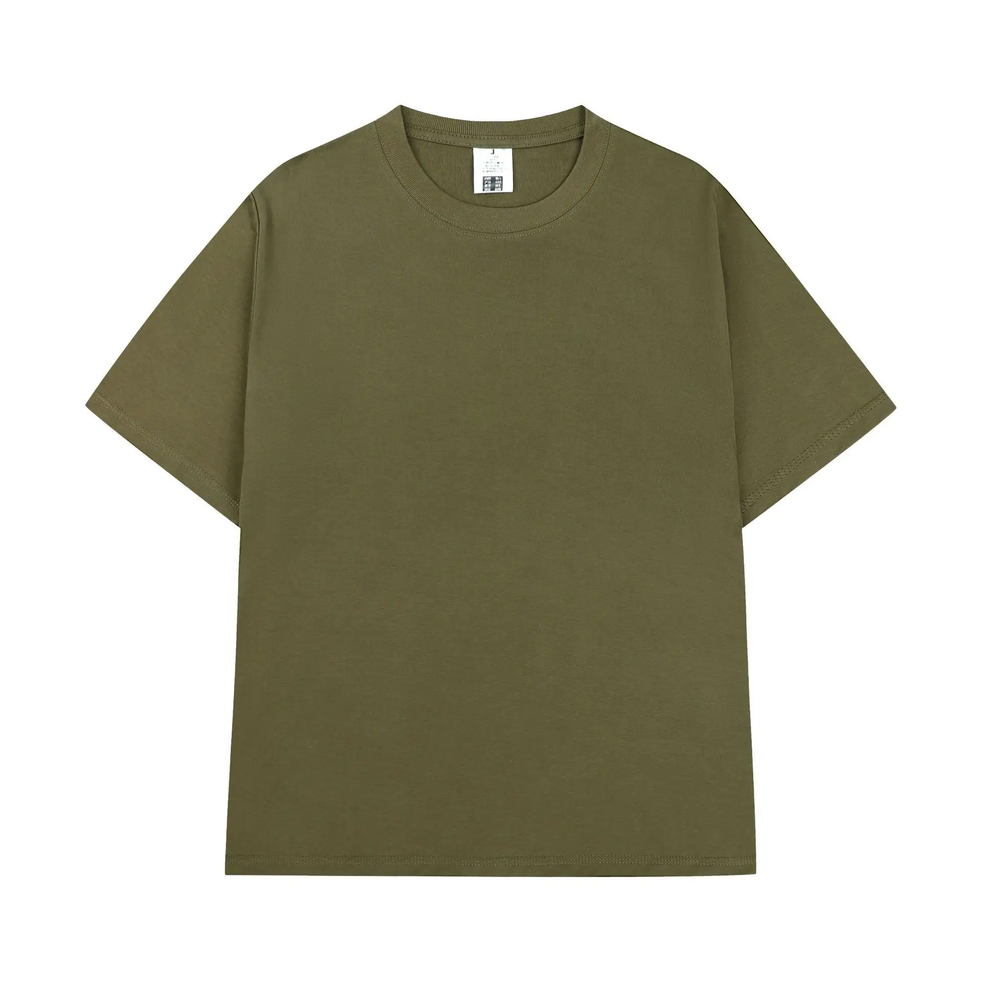 Men Heavyweight Cotton T-Shirt Olive Kahla 270g - Image 9
