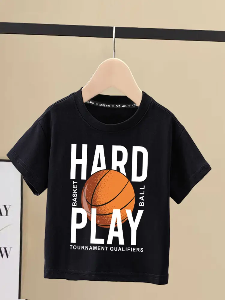 Boys Blue Hard Play Basketball T-Shirt 2024 - Image 9