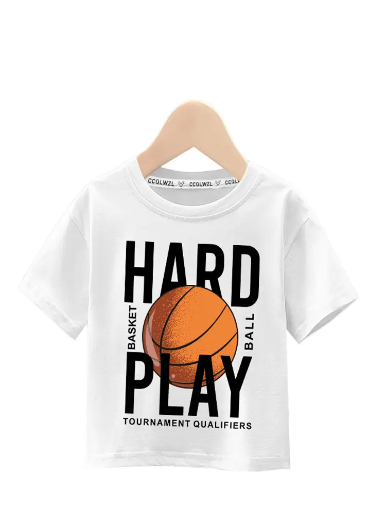 Boys Blue Hard Play Basketball T-Shirt 2024 - Image 10