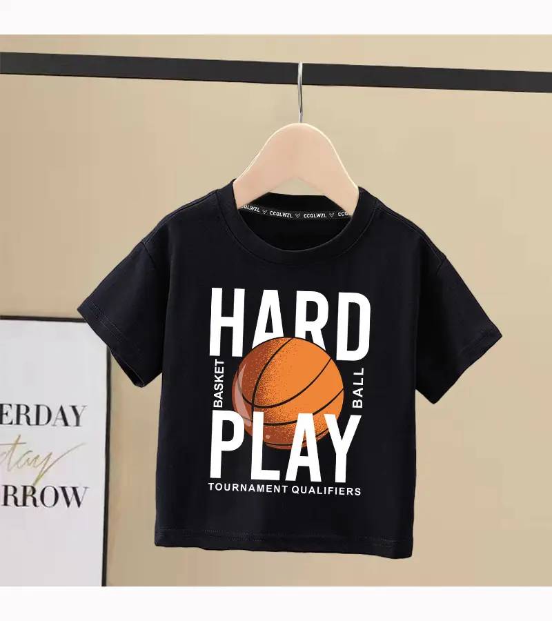 Boys Blue Hard Play Basketball T-Shirt 2024 — feature 8