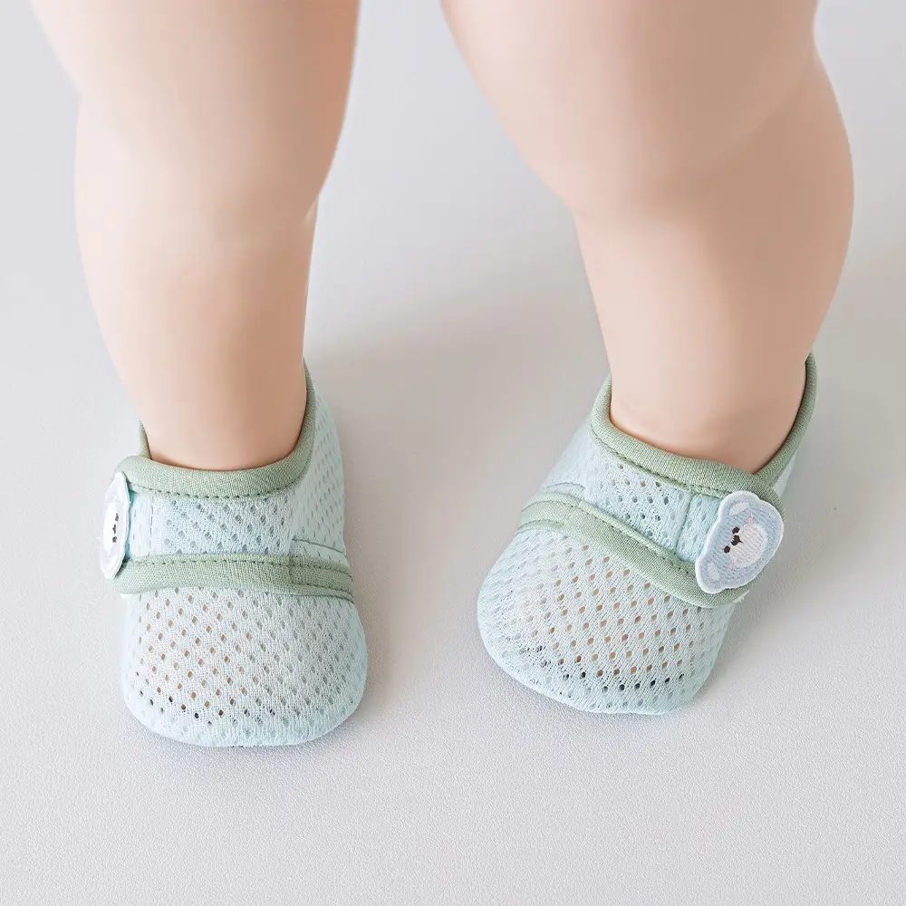 Breathable Kids Cotton Socks Light Blue 1-3Yr