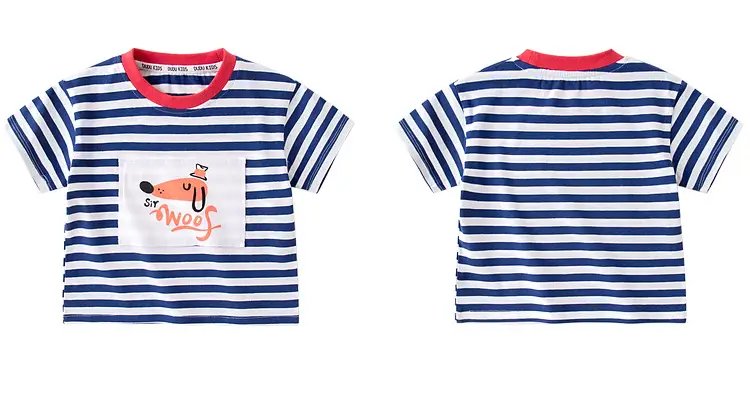 Baby Striped T-Shirt Green White Elephant Print 1-3Y — feature 10