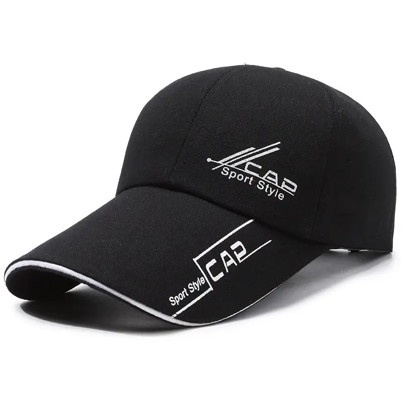 Men Navy Blue Sport-Sla Baseball Cap with Red Trim