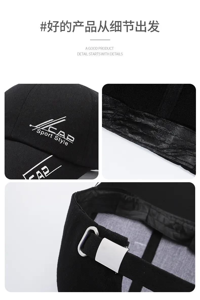 Men Navy Blue Sport-Sla Baseball Cap with Red Trim — feature 4