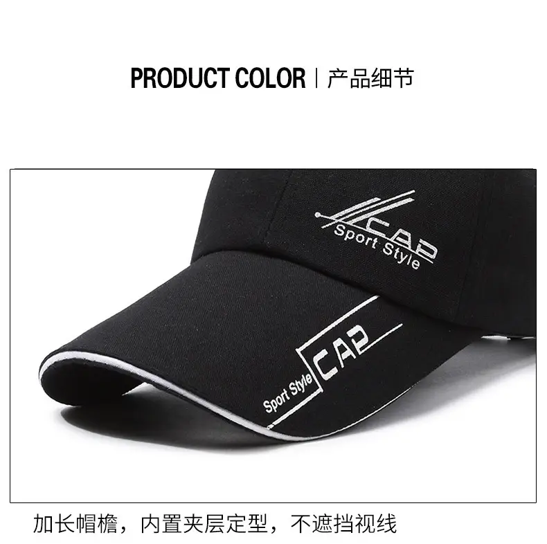 Men Navy Blue Sport-Sla Baseball Cap with Red Trim — feature 5