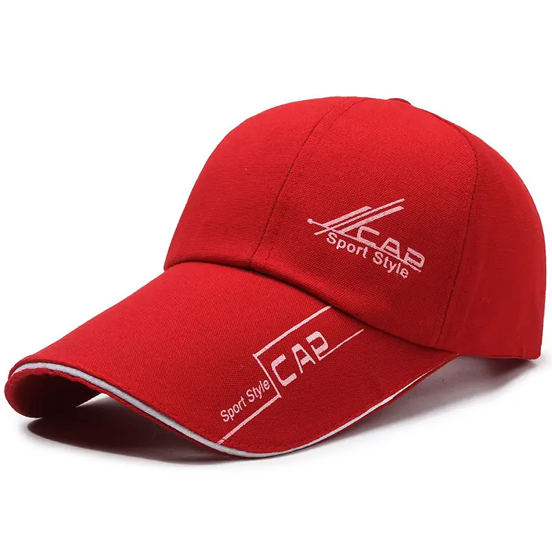 Men Navy Blue Sport-Sla Baseball Cap with Red Trim