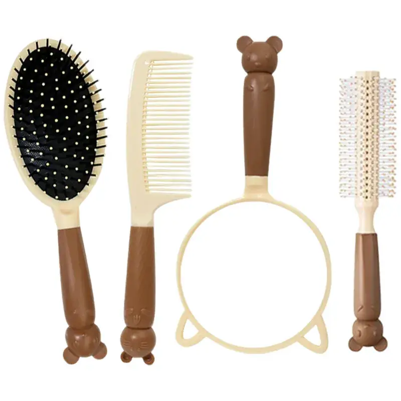 Cute Cartoon Cat Ears Mirror Comb for Women - Image 10