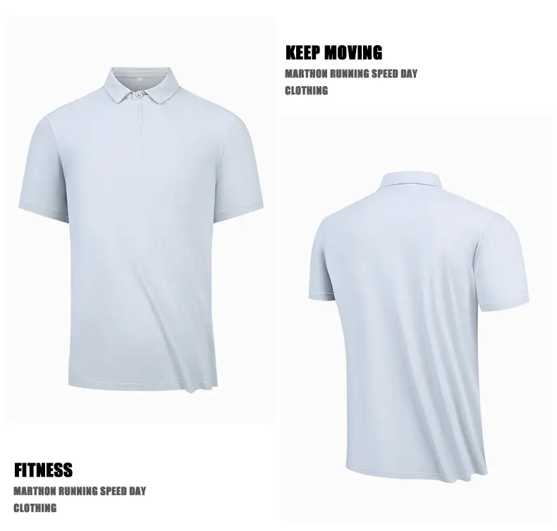 Men's Navy Polo T-Shirt Business Casual Short Sleeve — feature 11