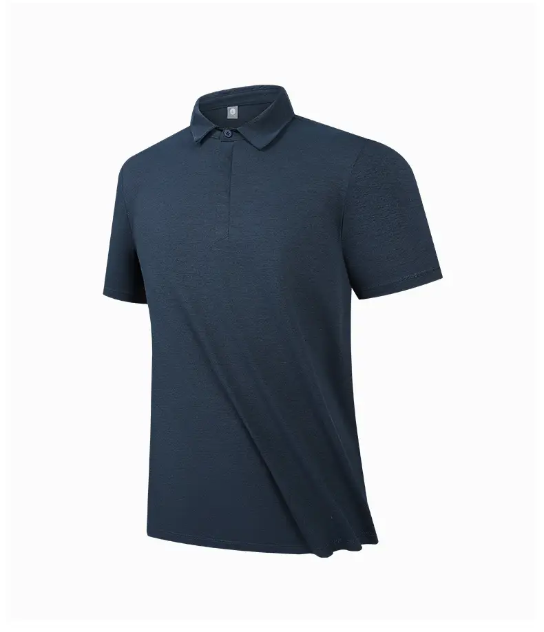 Men's Navy Polo T-Shirt Business Casual Short Sleeve — feature 12