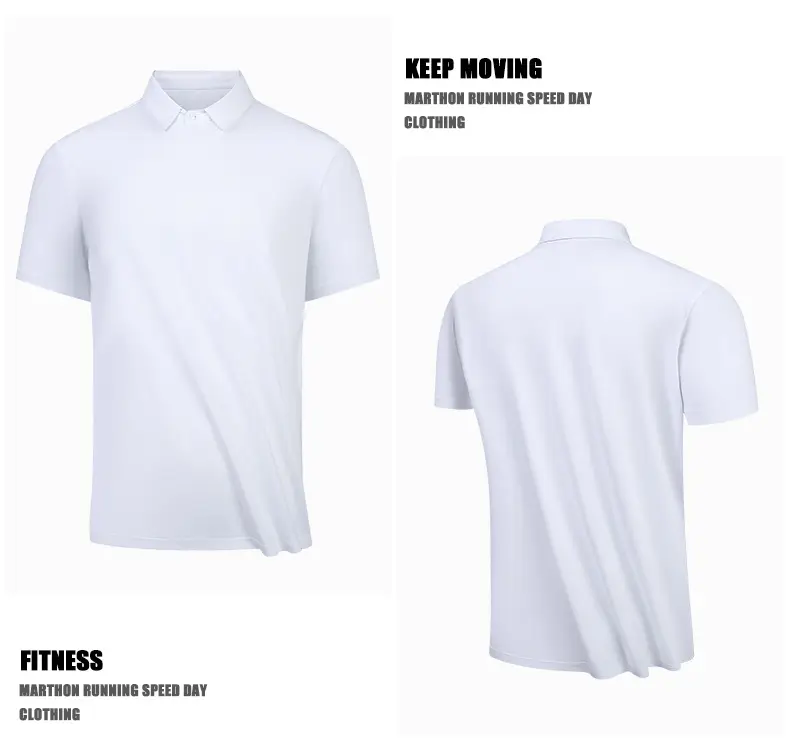 Men's Navy Polo T-Shirt Business Casual Short Sleeve — feature 9