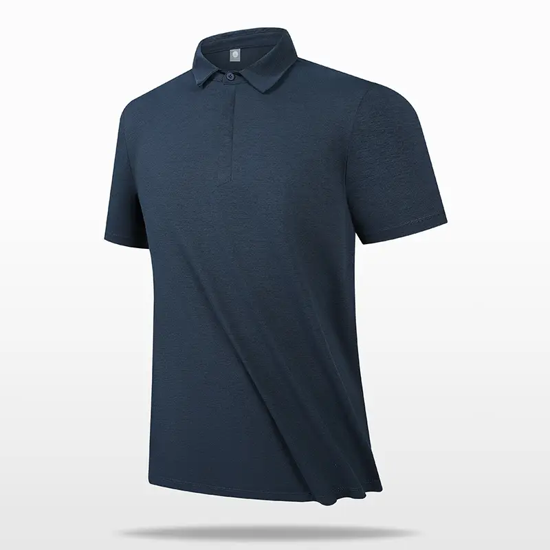 Men's Navy Polo T-Shirt Business Casual Short Sleeve
