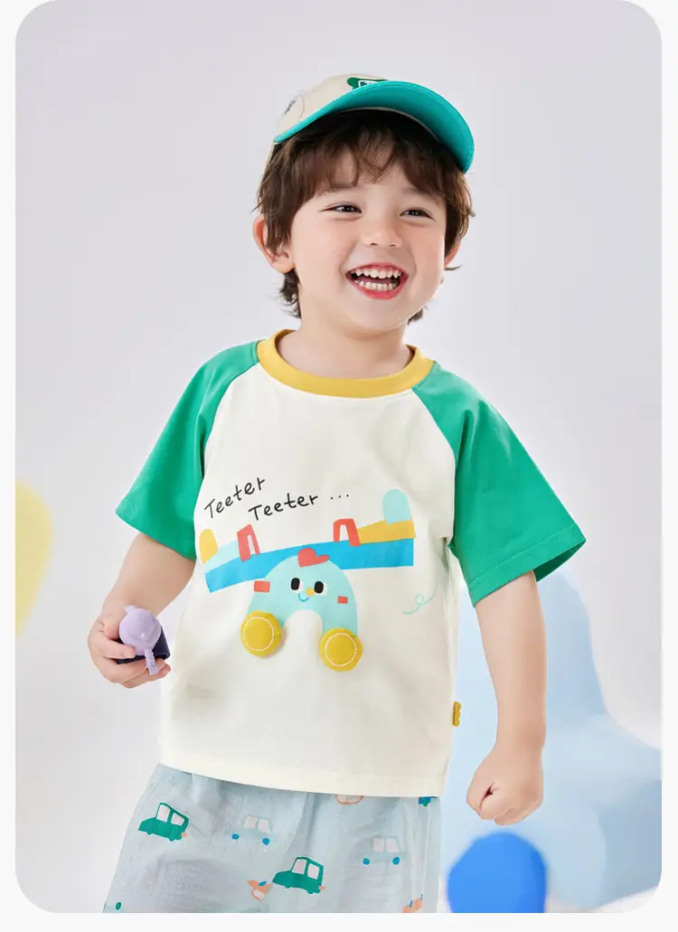 Dudu Boys T-shirt Pink Sleeve Summer New Baby T-shirt — feature 13