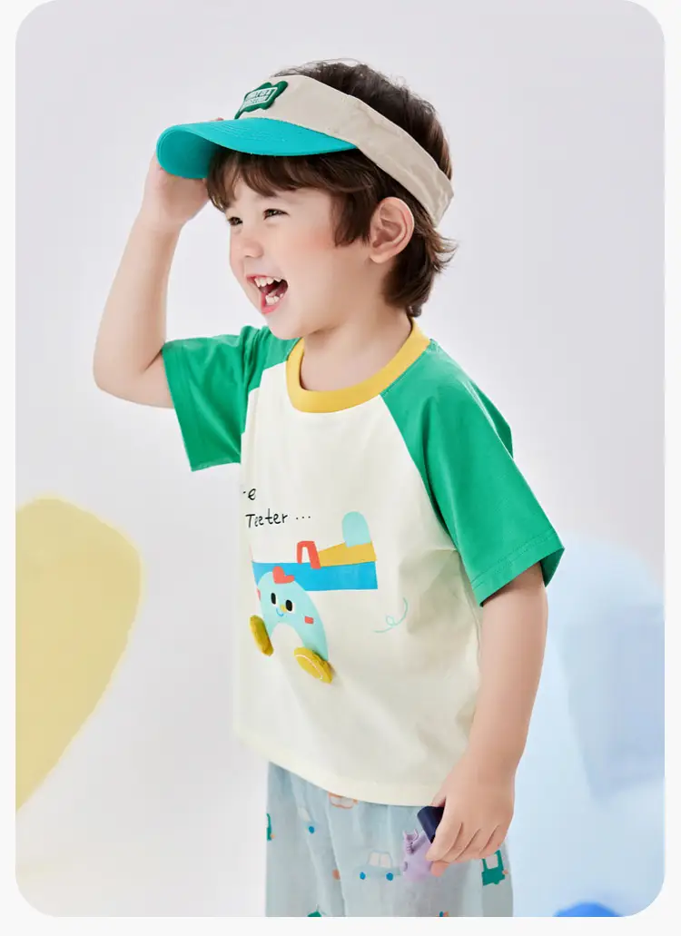 Dudu Boys T-shirt Pink Sleeve Summer New Baby T-shirt — feature 15