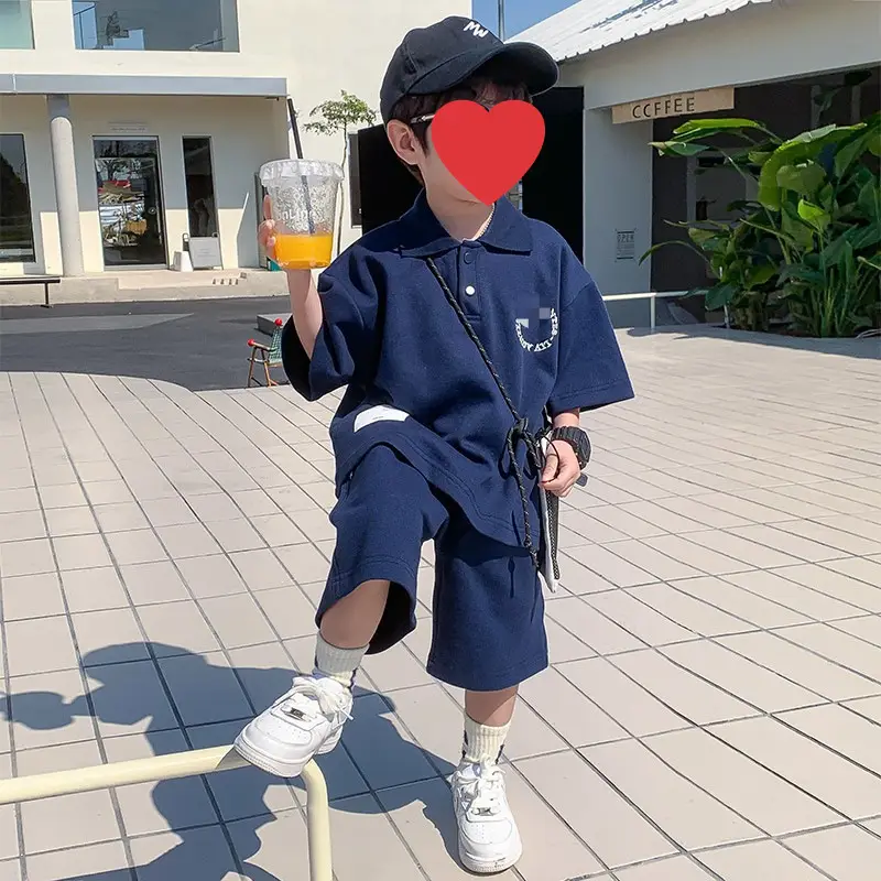 Boys' Navy Blue Summer Suit 2024 New - Image 5