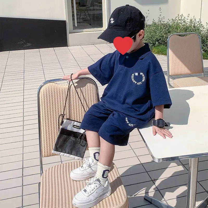 Boys' Navy Blue Summer Suit 2024 New - Image 6