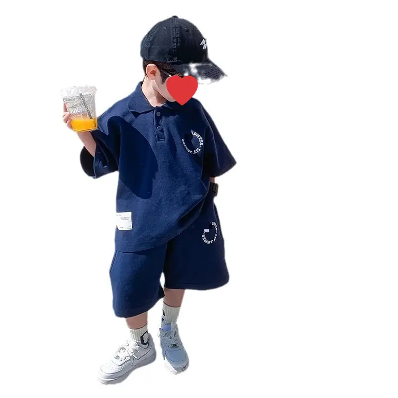 Boys' Navy Blue Summer Suit 2024 New - Image 7
