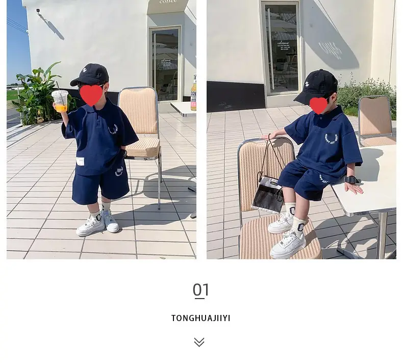 Boys' Navy Blue Summer Suit 2024 New — feature 12