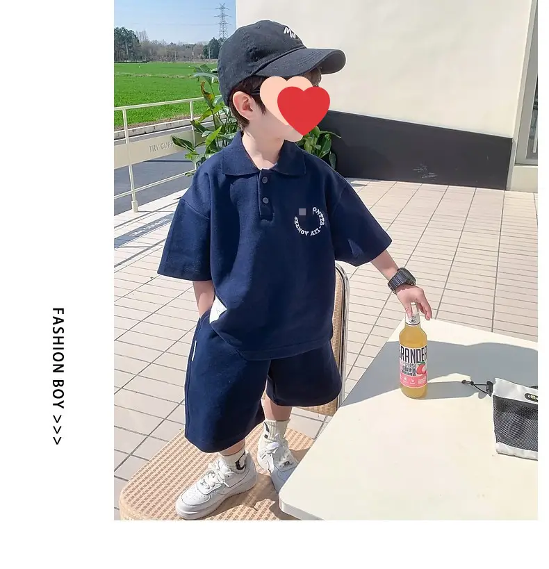 Boys' Navy Blue Summer Suit 2024 New — feature 14