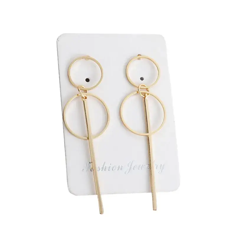 Golden Round Dangle Earrings Set for Women
