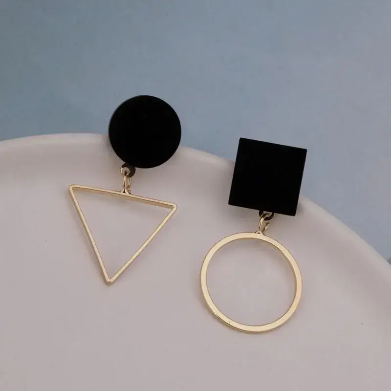 Golden Round Dangle Earrings Set for Women — feature 12