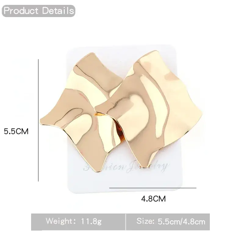 Golden Round Dangle Earrings Set for Women — feature 3
