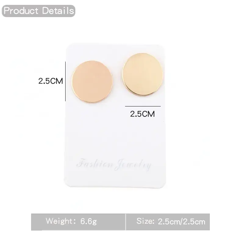 Golden Round Dangle Earrings Set for Women — feature 4