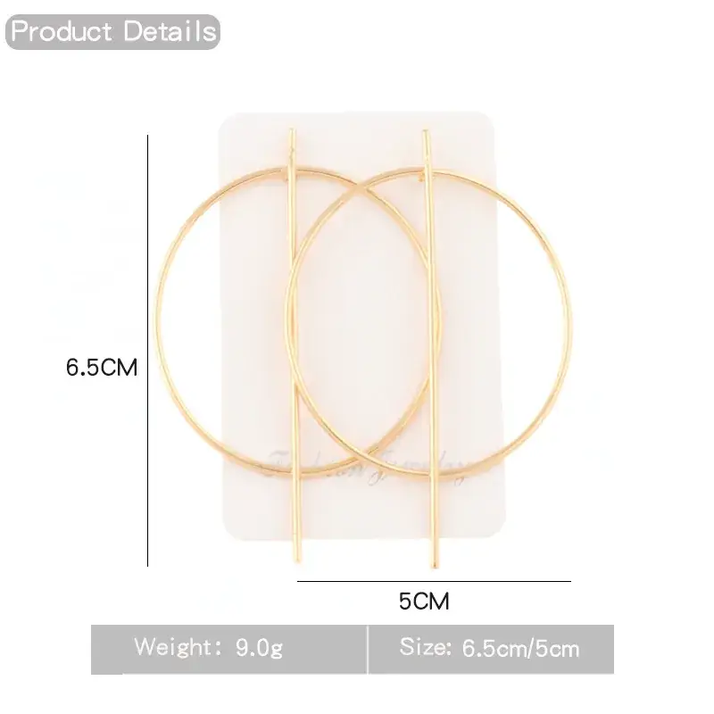Golden Round Dangle Earrings Set for Women — feature 5