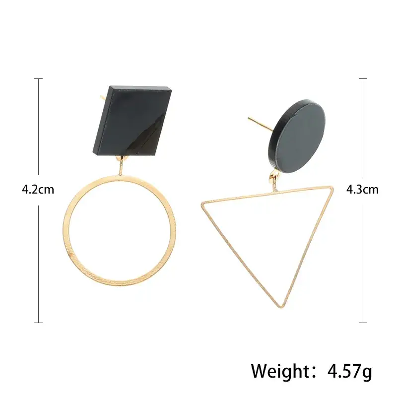 Golden Round Dangle Earrings Set for Women — feature 7