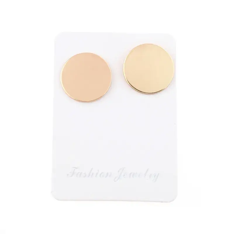 Golden Round Dangle Earrings Set for Women