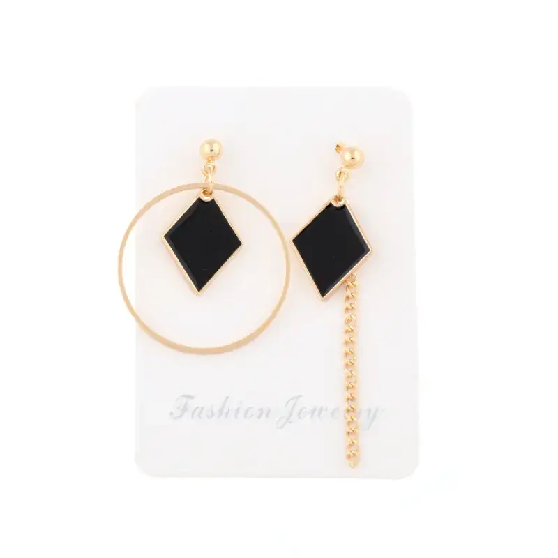 Golden Round Dangle Earrings Set for Women