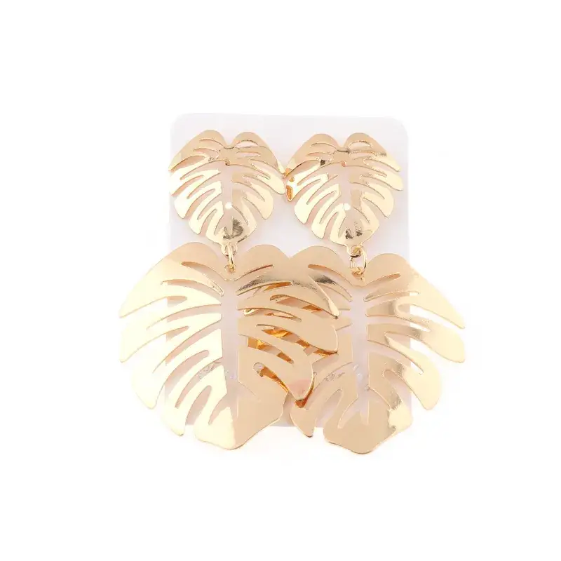 Golden Round Dangle Earrings Set for Women