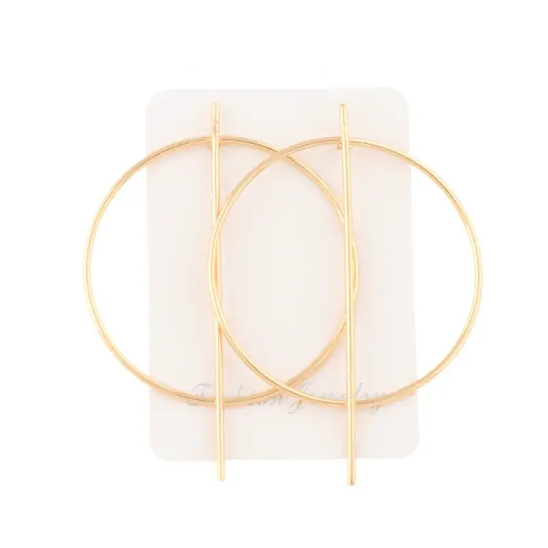 Golden Round Dangle Earrings Set for Women