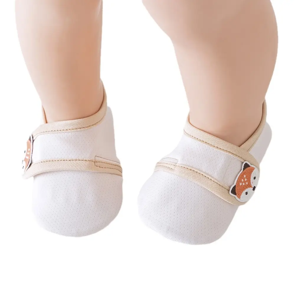 Pink Bunny Decor Baby Soft Cotton Slip-On Shoes for 1-3Y