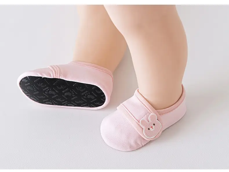 Pink Bunny Decor Baby Soft Cotton Slip-On Shoes for 1-3Y — feature 11