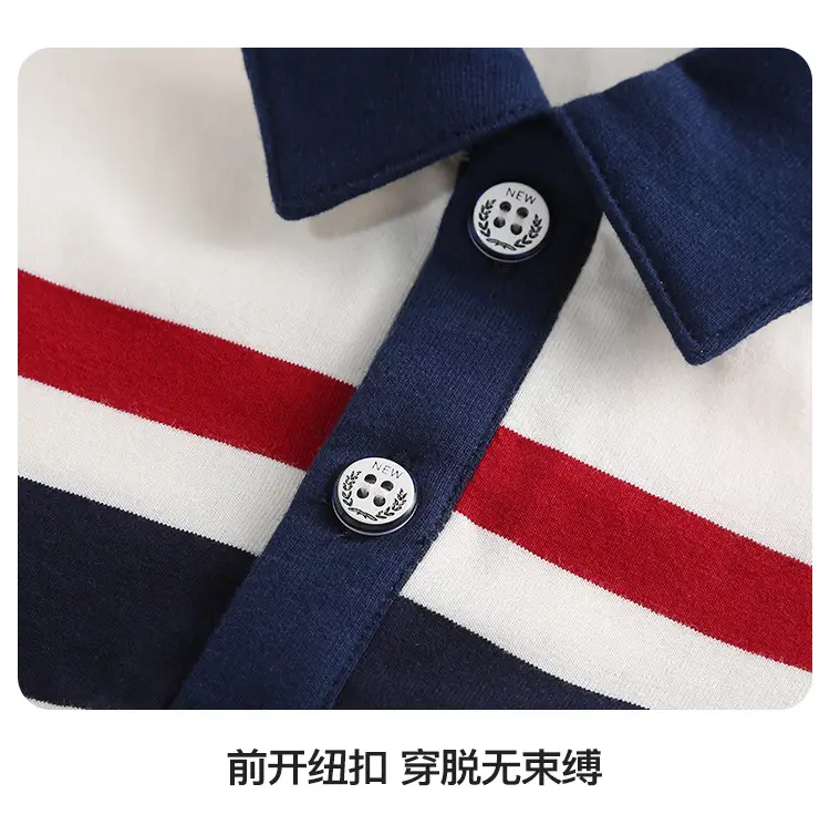 Kids Teddy Teddy Printed Polo Shirt Dark Blue Short Sleeve — feature 20