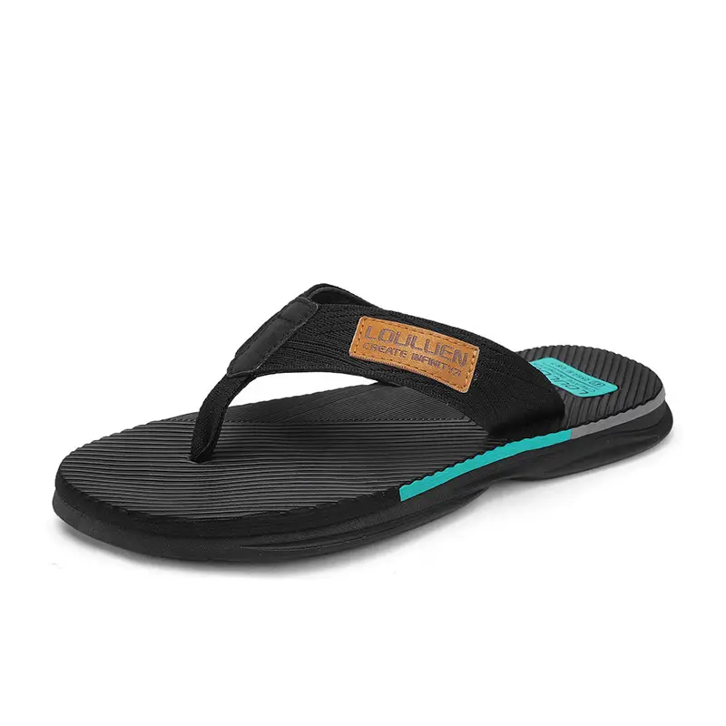 2024 Cross-border Large Size Flip Flops Men's Summer Korean-style Fashionable Flip-flops Men's Outer Wear Thick Bottom Beach Sandals