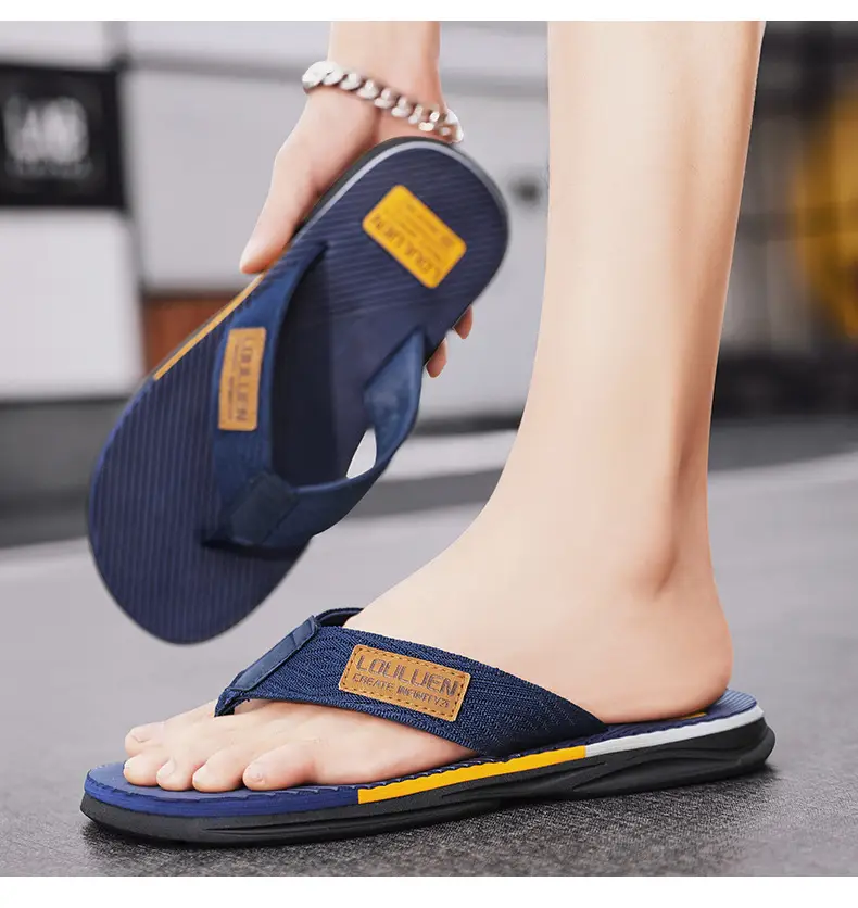 2024 Cross-border Large Size Flip Flops Men's Summer Korean-style Fashionable Flip-flops Men's Outer Wear Thick Bottom Beach Sandals — feature 15