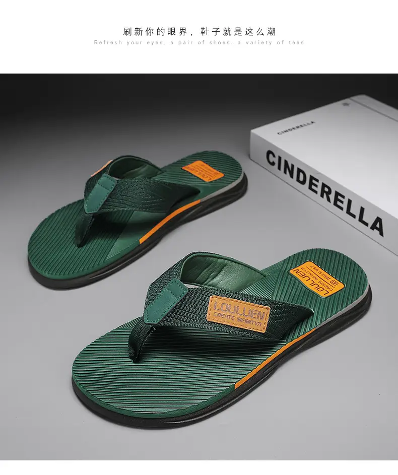 2024 Cross-border Large Size Flip Flops Men's Summer Korean-style Fashionable Flip-flops Men's Outer Wear Thick Bottom Beach Sandals — feature 18
