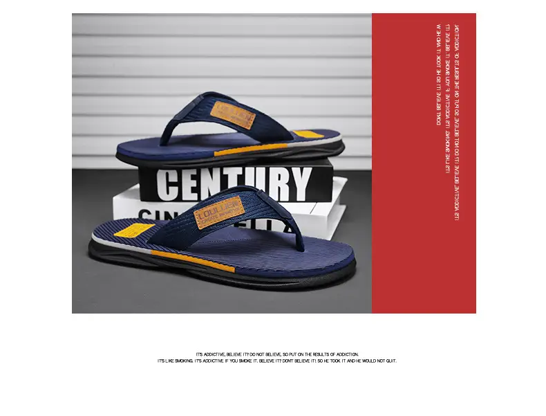 2024 Cross-border Large Size Flip Flops Men's Summer Korean-style Fashionable Flip-flops Men's Outer Wear Thick Bottom Beach Sandals — feature 2