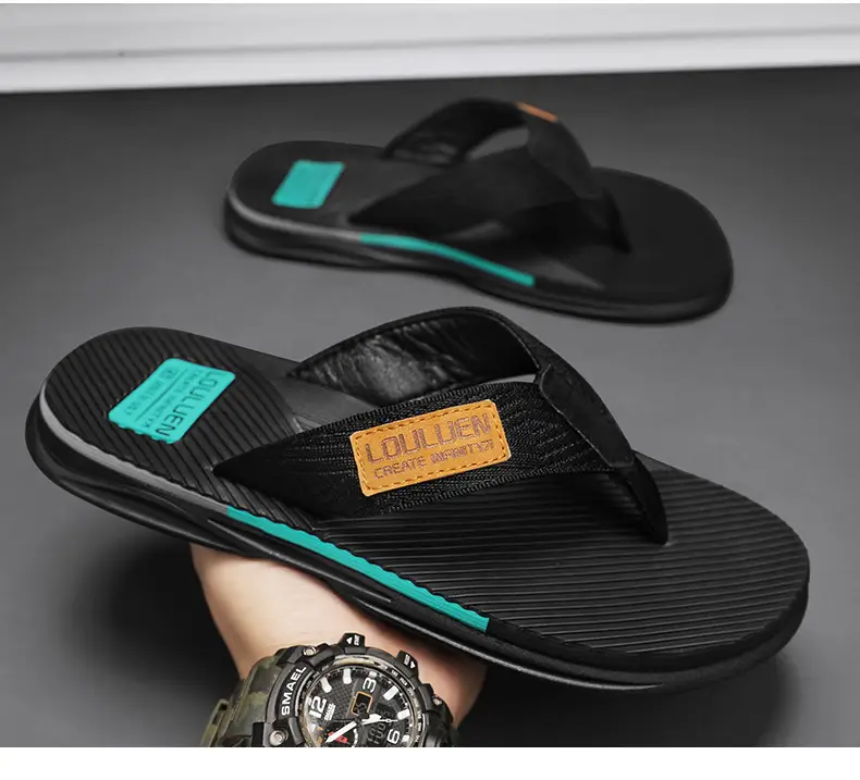2024 Cross-border Large Size Flip Flops Men's Summer Korean-style Fashionable Flip-flops Men's Outer Wear Thick Bottom Beach Sandals — feature 3