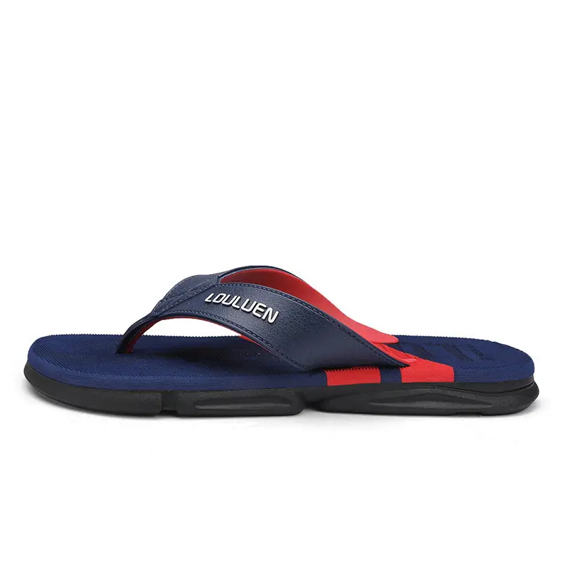 2024 Summer Men's Flip-Flops Beach Shoes Casual Trendy Non-Slip Fashion Outer Wear Thick-Soled Sandals for Men