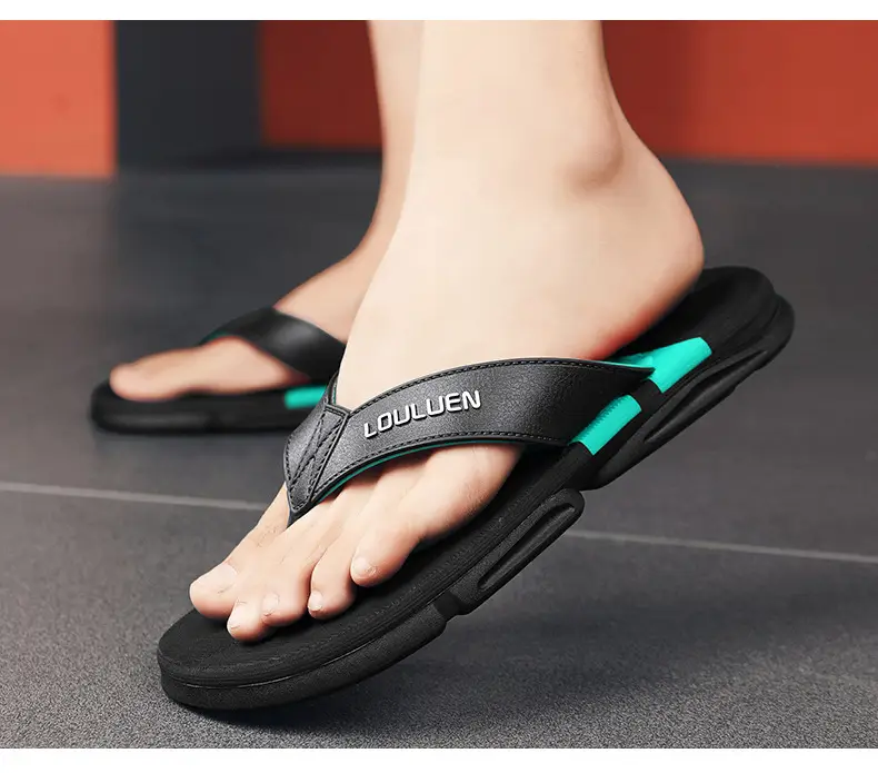 2024 Summer Men's Flip-Flops Beach Shoes Casual Trendy Non-Slip Fashion Outer Wear Thick-Soled Sandals for Men — feature 10