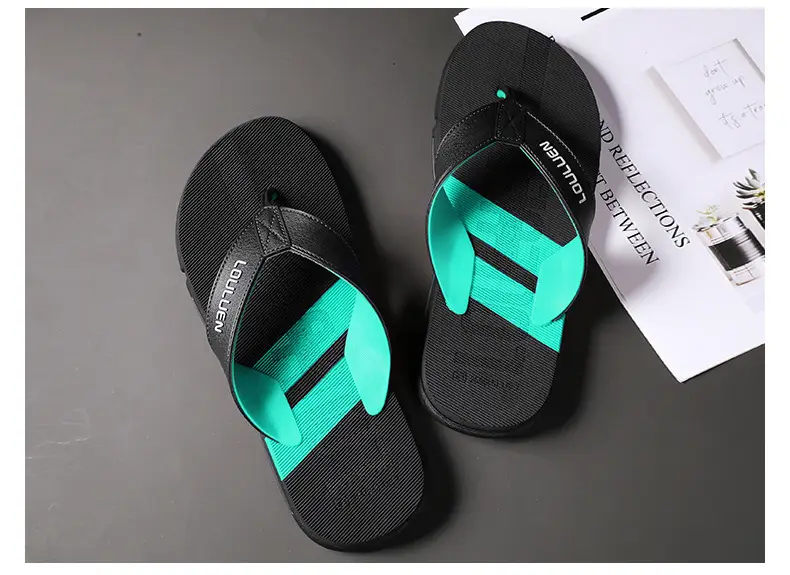 2024 Summer Men's Flip-Flops Beach Shoes Casual Trendy Non-Slip Fashion Outer Wear Thick-Soled Sandals for Men — feature 16