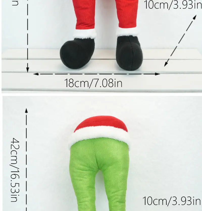 Christmas Elf Leg Pants Green Filled 42cm — feature 8