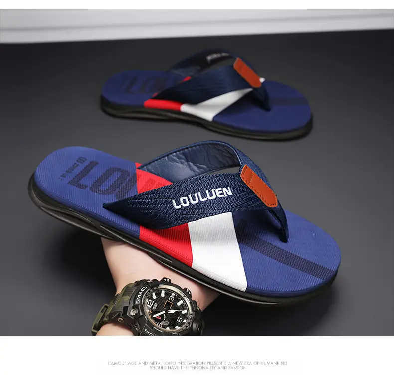 2024 Men's Navy Blue Louis Vermeer Sandals Large — feature 18