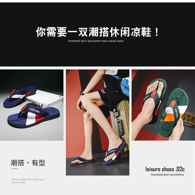 2024 Men's Navy Blue Louis Vermeer Sandals Large — feature 2