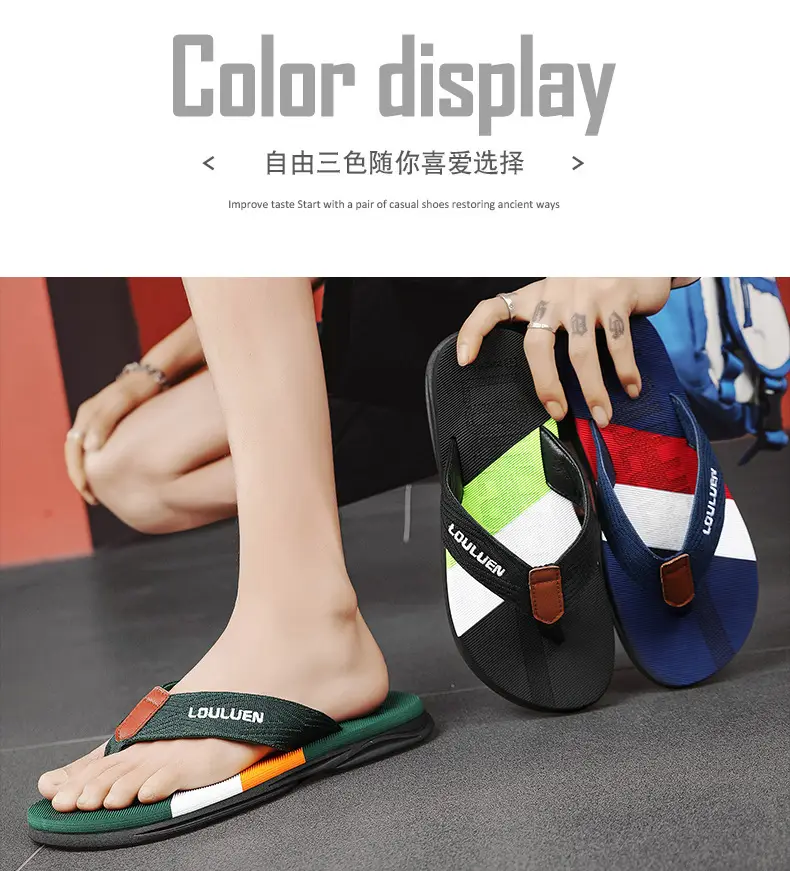 2024 Men's Navy Blue Louis Vermeer Sandals Large — feature 4