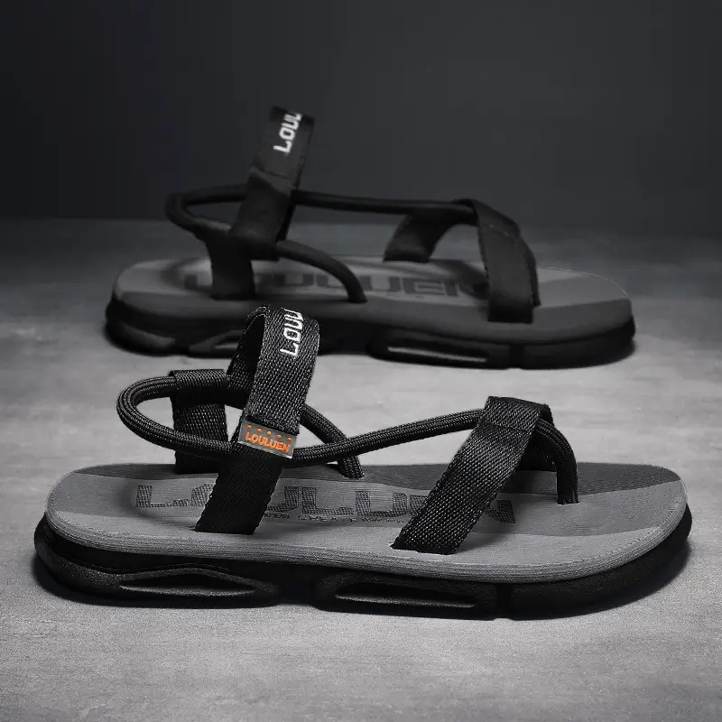 Men's 2024 Summer Sandals Navy Yellow Non-Slip