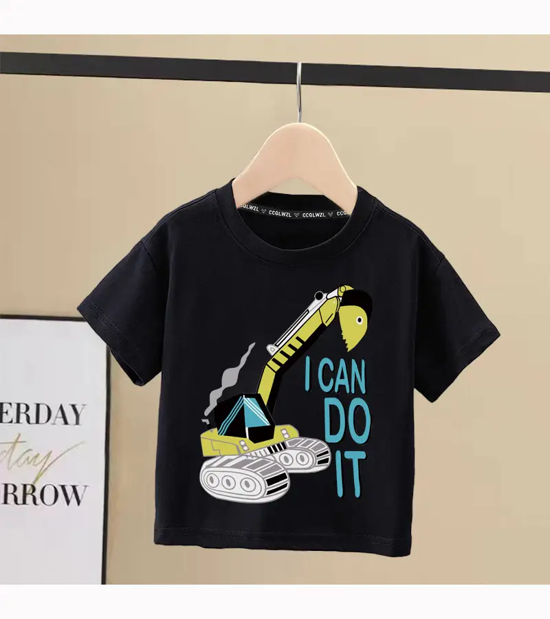 Boys Cotton Crewneck T-Shirt Blue Graphic 2024 — feature 11