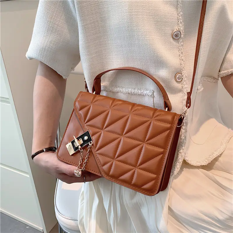 Women's Pink Quilted Shoulder Bag 2022 Fashion - Image 8